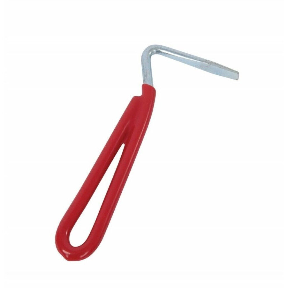 (One Size, Red) Roma Vinyl Handle Hoof Pick