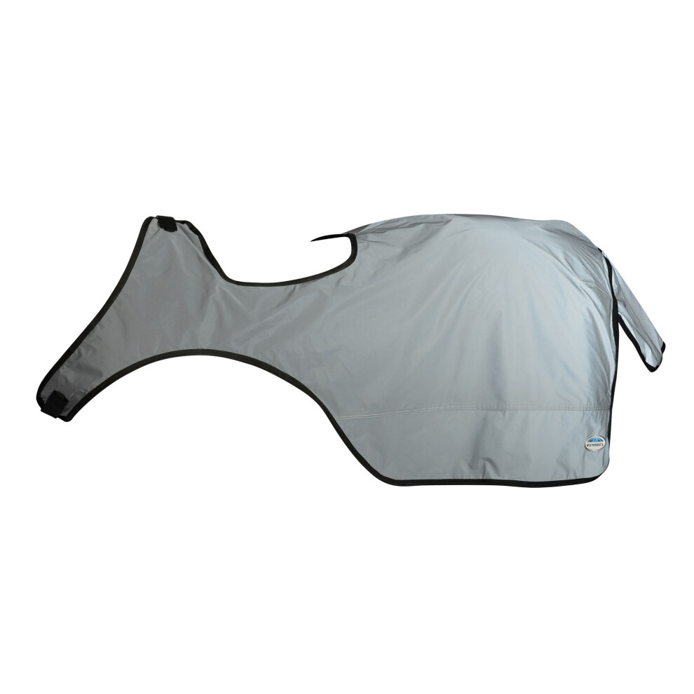 (M, Silver/Black) Weatherbeeta Reflective Wrap Around Horse Exercise Sheet