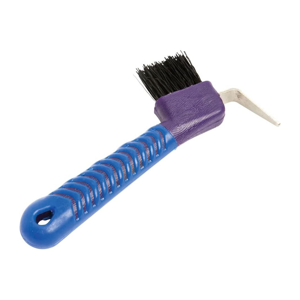 (One Size, Purple/Blue) Roma Deluxe Soft Horse Hoof Pick