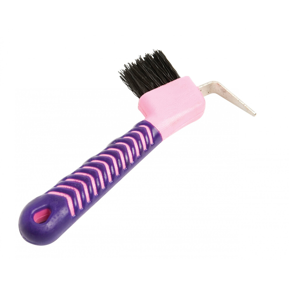 (One Size, Pink/Purple) Roma Deluxe Soft Horse Hoof Pick