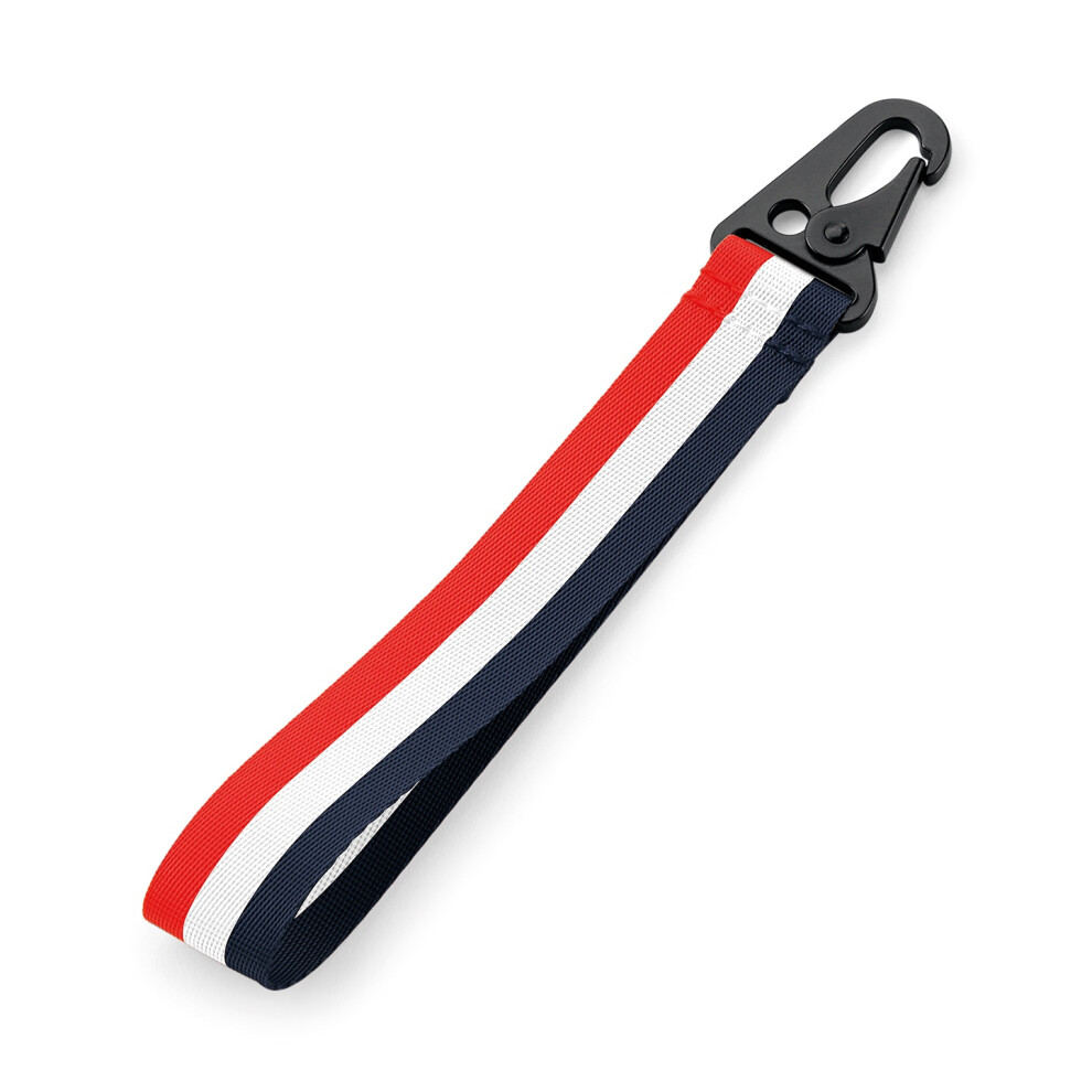 (One Size, Red/White/Navy) Bagbase Brandable Key Clip