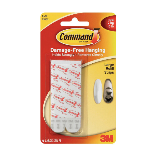 3M Command Mounting Strips (Pack of 6)