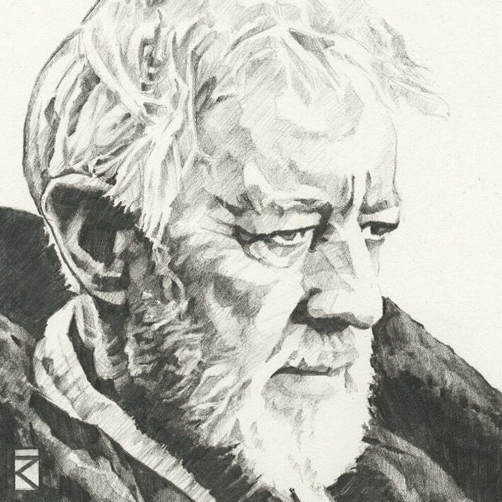 Star Wars Sketch Obi Wan Kenobi Canvas Print