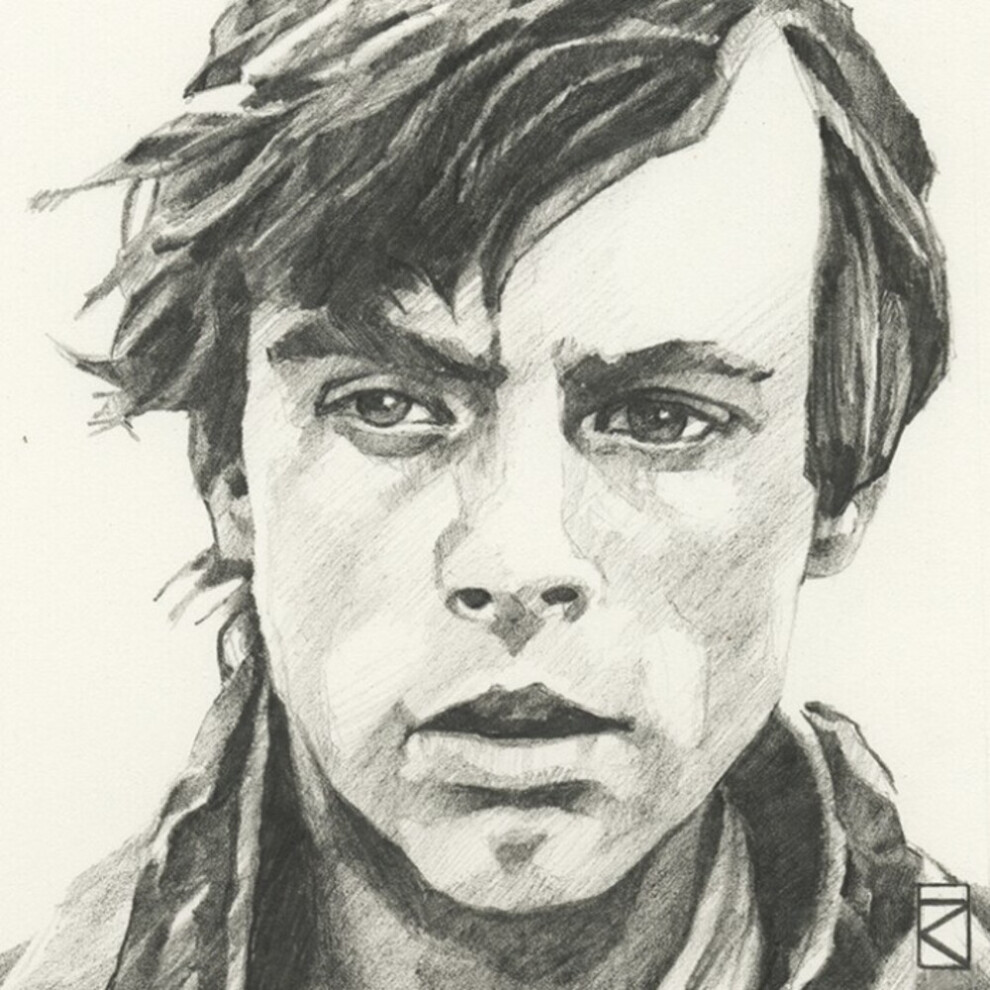 Star Wars Sketch Luke Skywalker Canvas Print