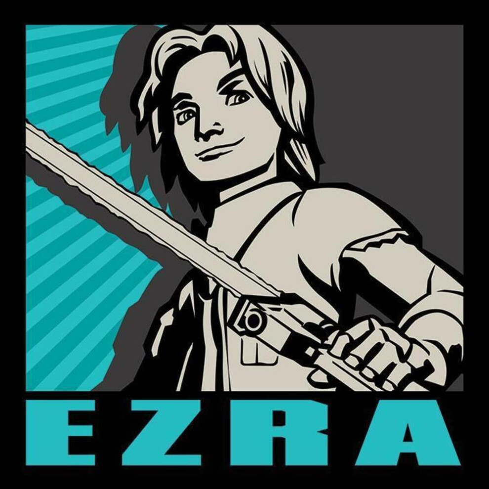 (60cm x 60cm, Black/Blue/Cream) Star Wars Ezra Bridger Canvas Print