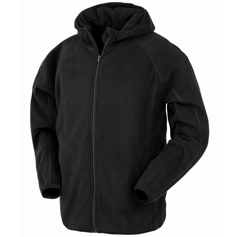 (XS, Black) Result Genuine Recycled Mens Hooded Fleece Jacket-image-OPC-PF6TCV6-NEW