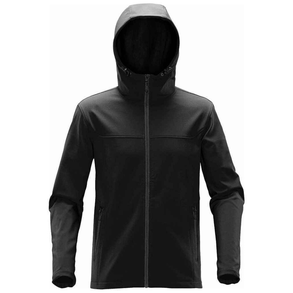 (L, Black/Dolphin) Stormtech Mens Orbiter Hooded Soft Shell Jacket-image-OPC-PF6TGY2-NEW