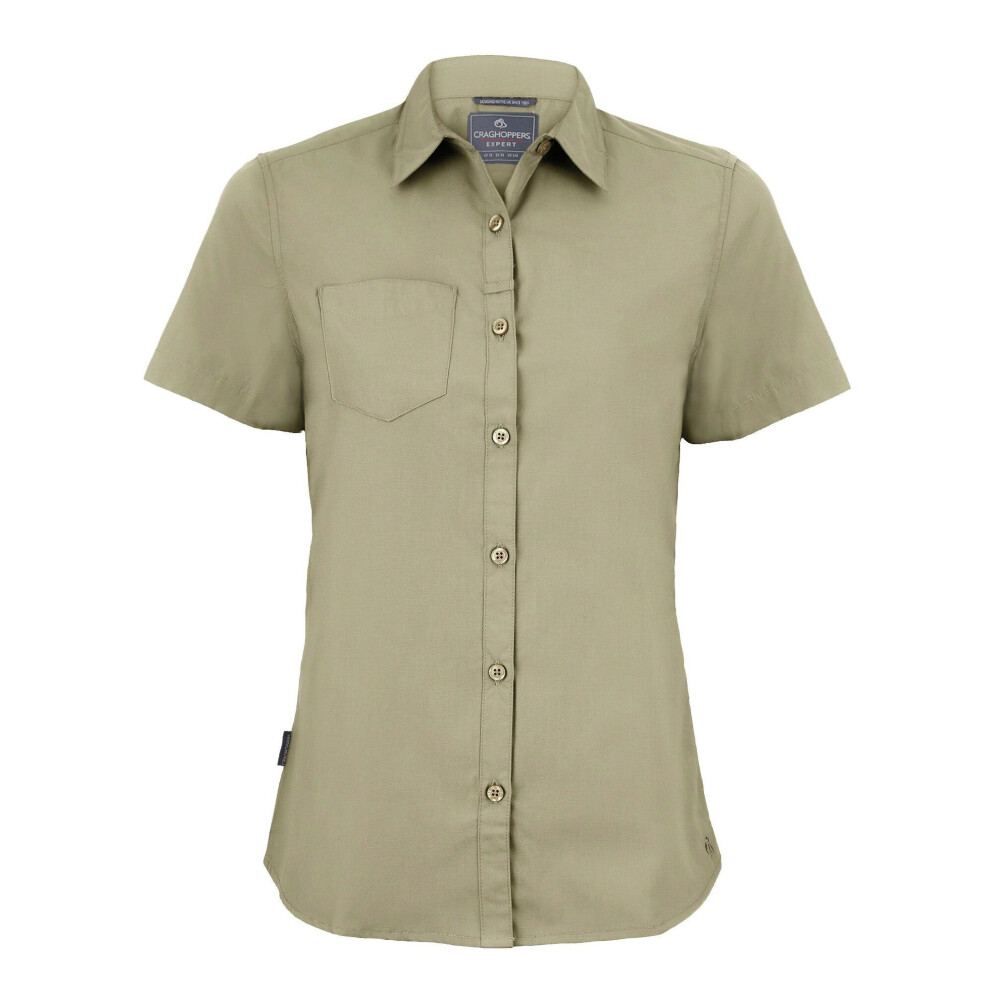 (10 UK, Pebble Brown) Craghoppers Womens/Ladies Expert Kiwi Short-Sleeved Shirt