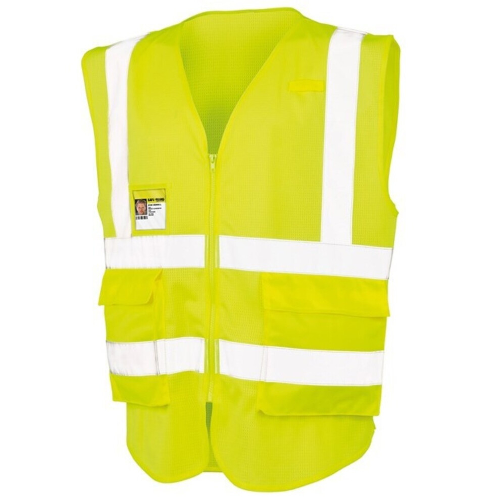 (M, Fluorescent Yellow) SAFE-GUARD By Result Unisex Adult Executive Safety Vest-image-OPC-PF6TQHY-NEW