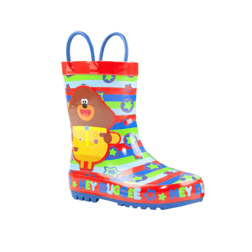 (10 UK Child, Red/Green/Blue) Hey Duggee Boys Wellington Boots