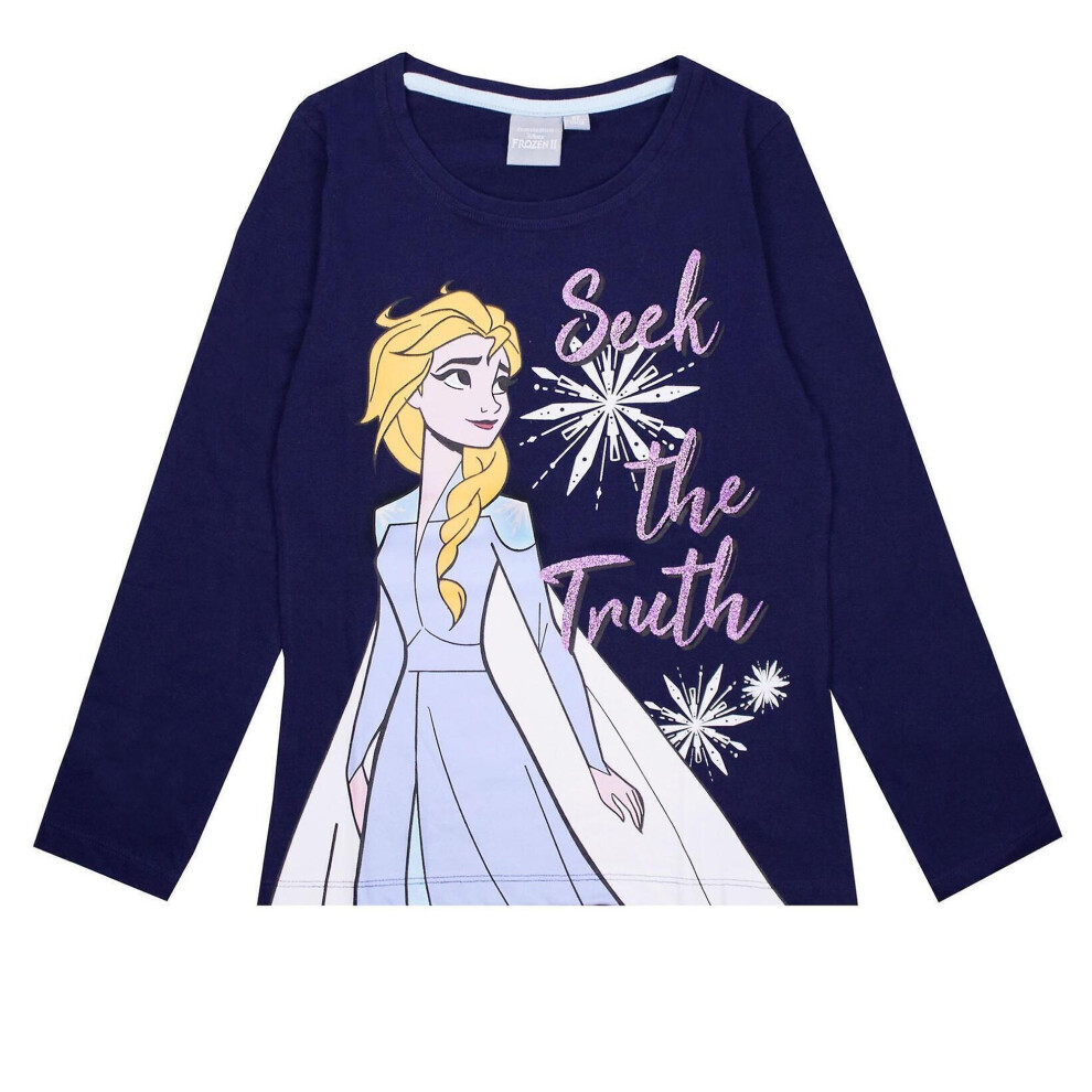 (2-3 Years, Blue) Frozen Girls Seek The Truth Elsa T-Shirt
