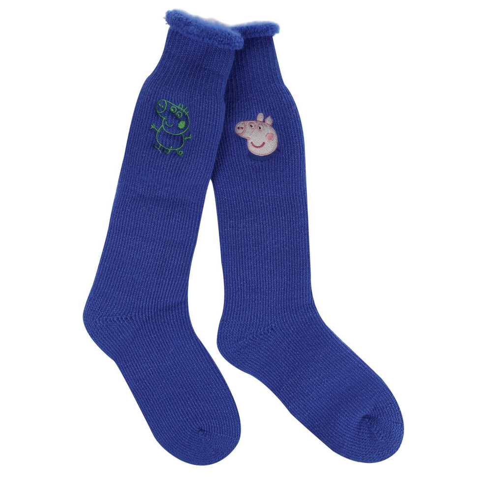 (10 UK Child-12 UK Child, Navy) Regatta Childrens/Kids Peppa Pig Boot Socks (Pack of 2)