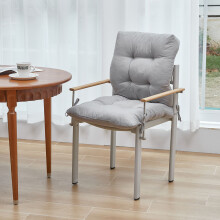 (Light Grey) Lawn Chair Cushion Deep Seat for Indoor and Outdoor Furniture
