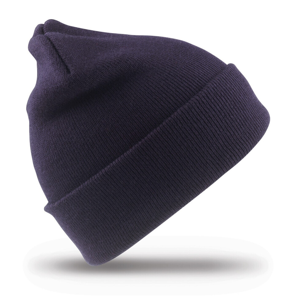 (One Size, Navy) Result Genuine Recycled Woolly Ski Hat