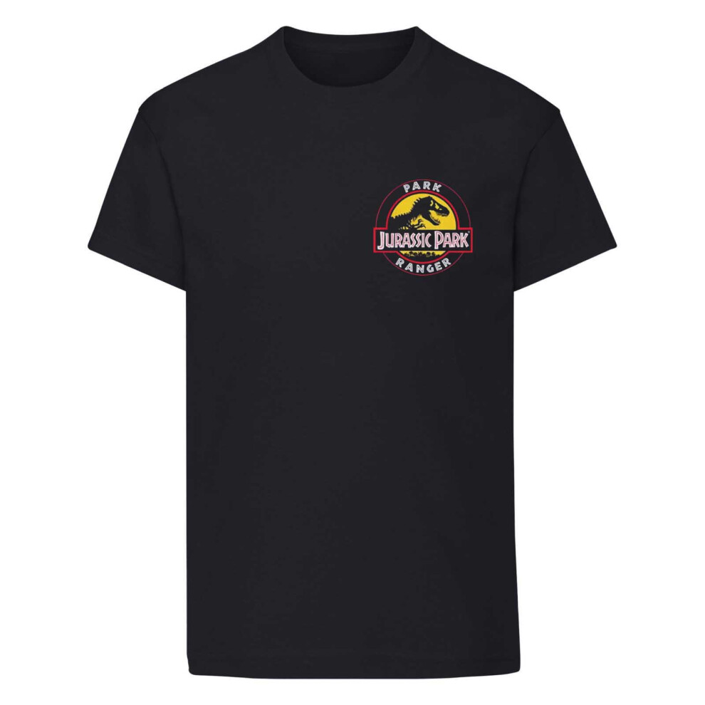 (M, Black) Jurassic Park Unisex Adult Park Ranger T-Shirt