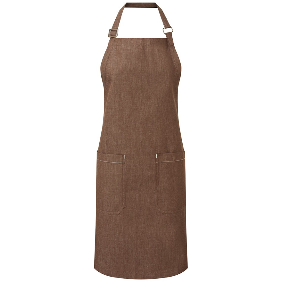 (One Size, Brown) Premier Unisex Adult Organic Fairtrade Certified Denim Apron
