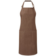 (One Size, Brown Denim) Premier Organic Cotton Full Apron