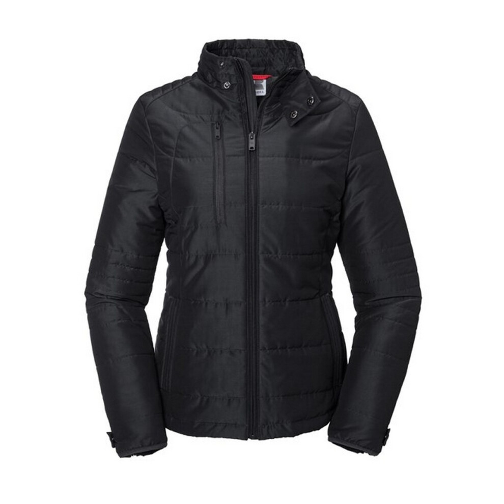 (XS, Black) Russell Womens/Ladies Cross Padded Jacket