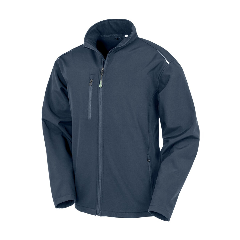 (3XL, Navy) Result Genuine Recycled Mens Soft Shell Jacket