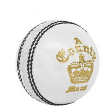 (One Size, White) Readers Mens County Leather Crown Cricket Ball