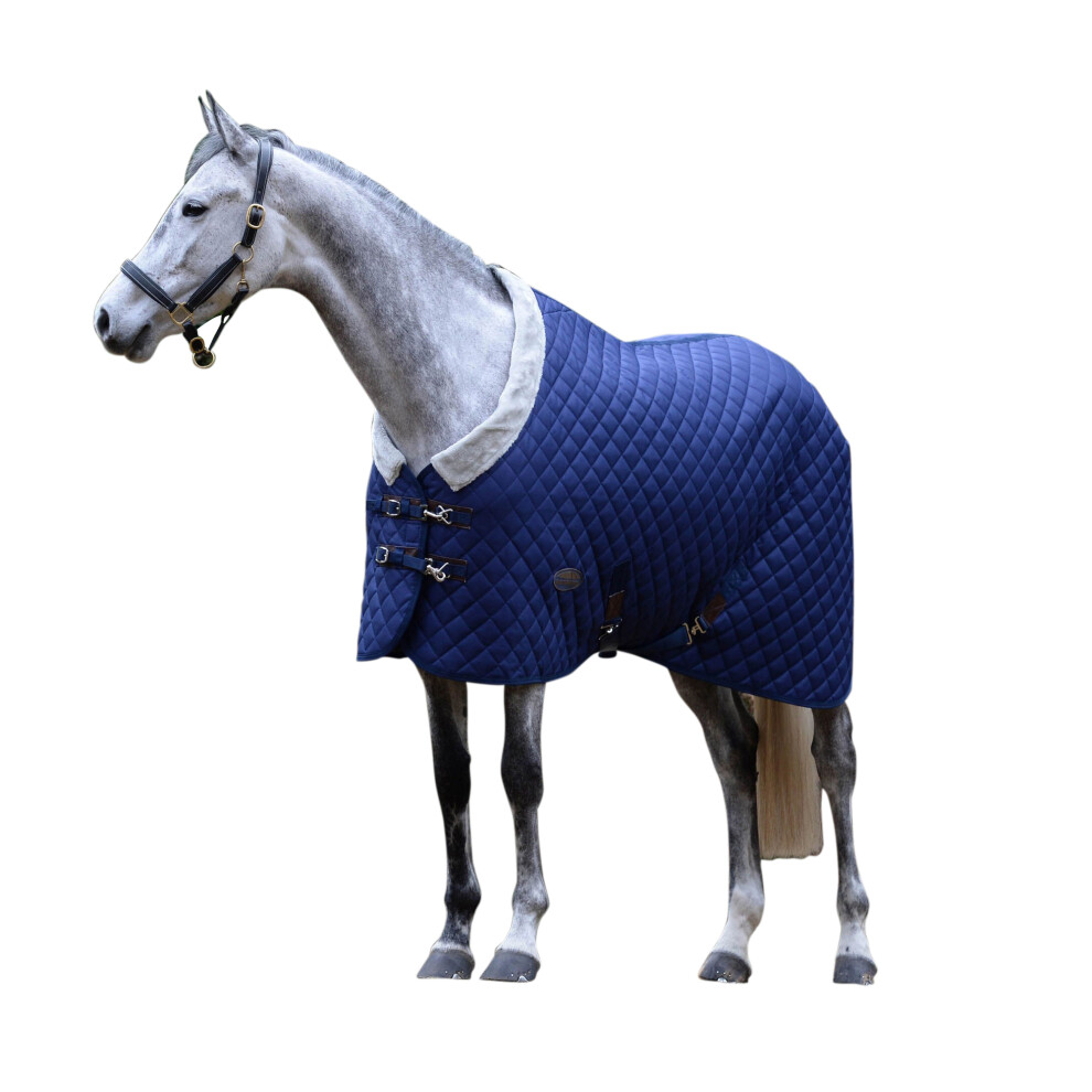 (6ft 9, Navy) Weatherbeeta Comfitec Deluxe Diamond Quilt Standard Neck Medium Stable Rug