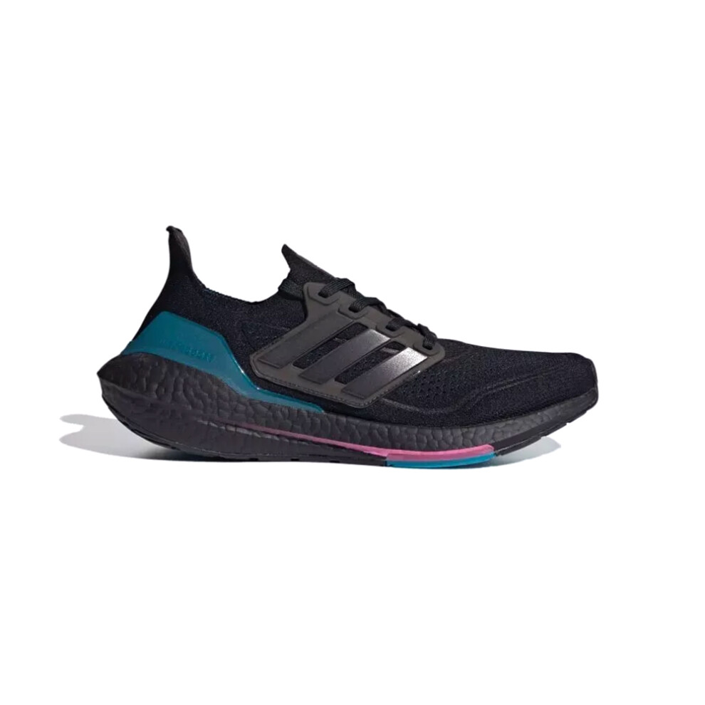 (UK8.5/EU42.5/27CM) Adidas UltraBoost 21 'Black Active Teal' FZ1921 Men's Running Shoes