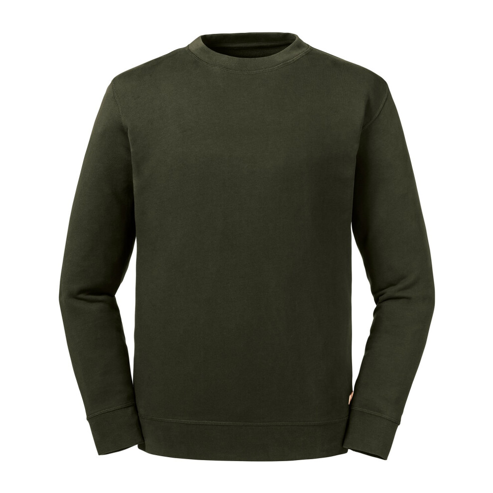 (XXL, Dark Olive) Russell Adults Unisex Pure Organic Reversible Sweatshirt