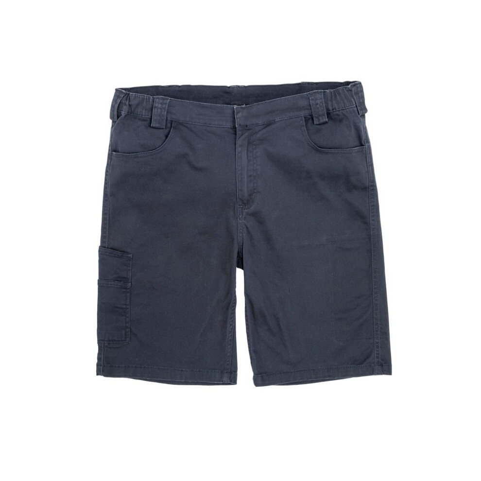 (L, Navy) Result Mens Work-Guard Super Stretch Slim Chino Shorts