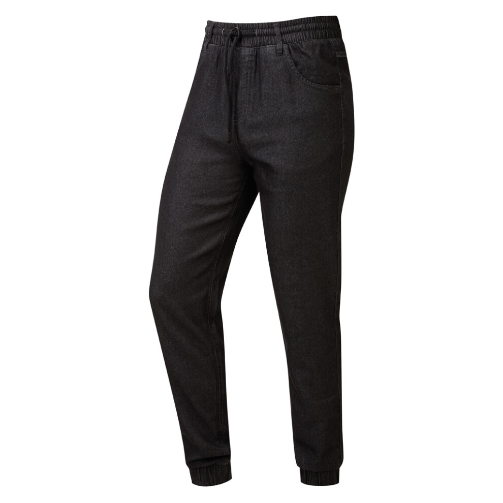 (S, Black Denim) Premier Adults Unisex Artisan Chefs Joggers