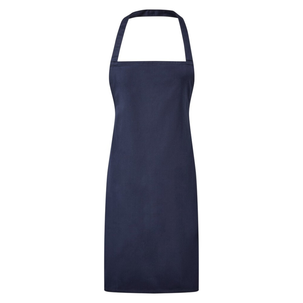 (One Size, Navy) Premier Ladies/Womens Essential Bib Apron / Catering Workwear