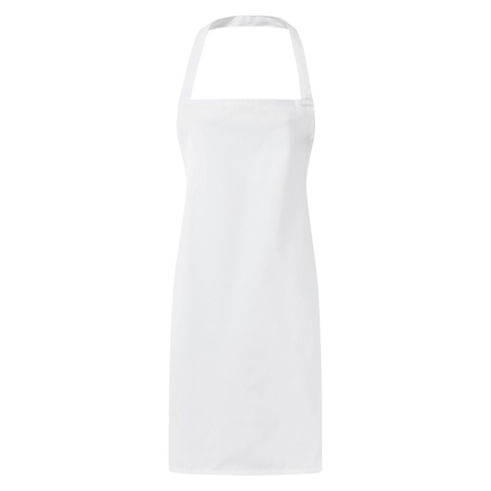 (One Size, White) Premier Ladies/Womens Essential Bib Apron / Catering Workwear