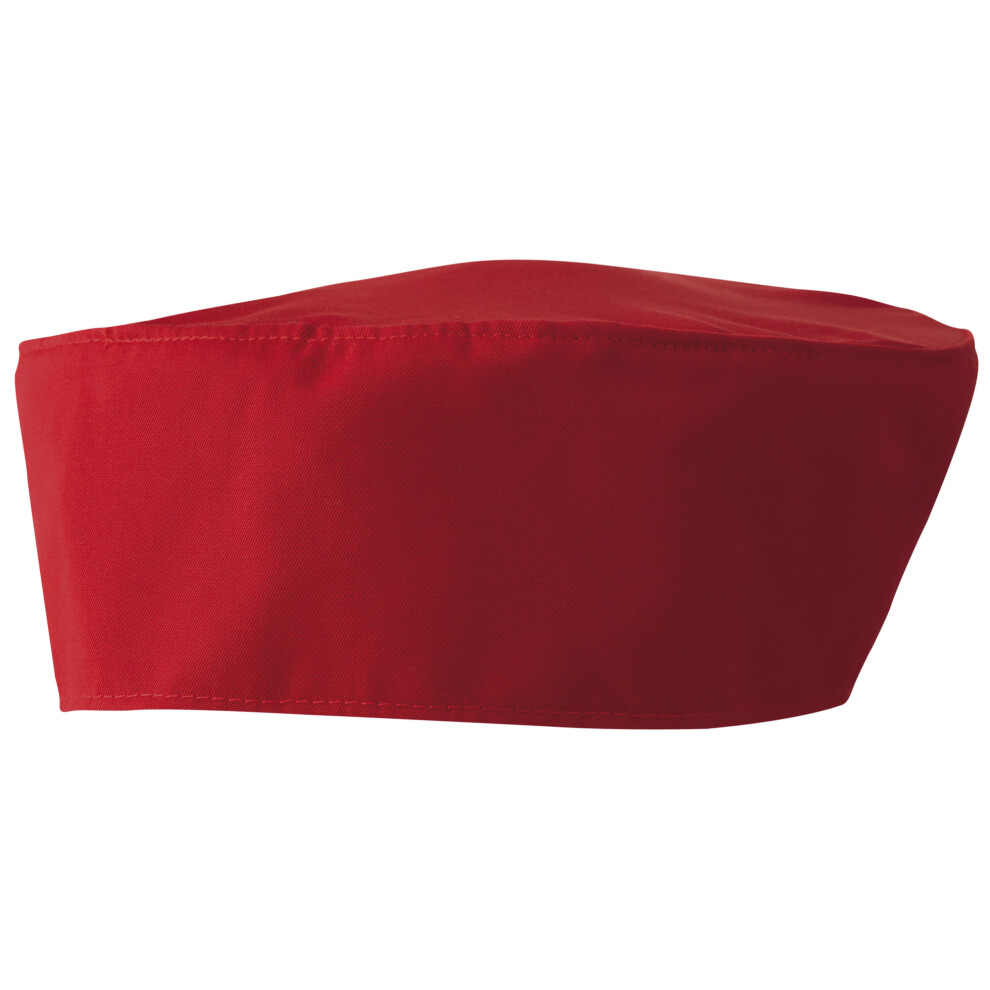 (One Size, Red) Premier Unisex Chefs Skull Cap