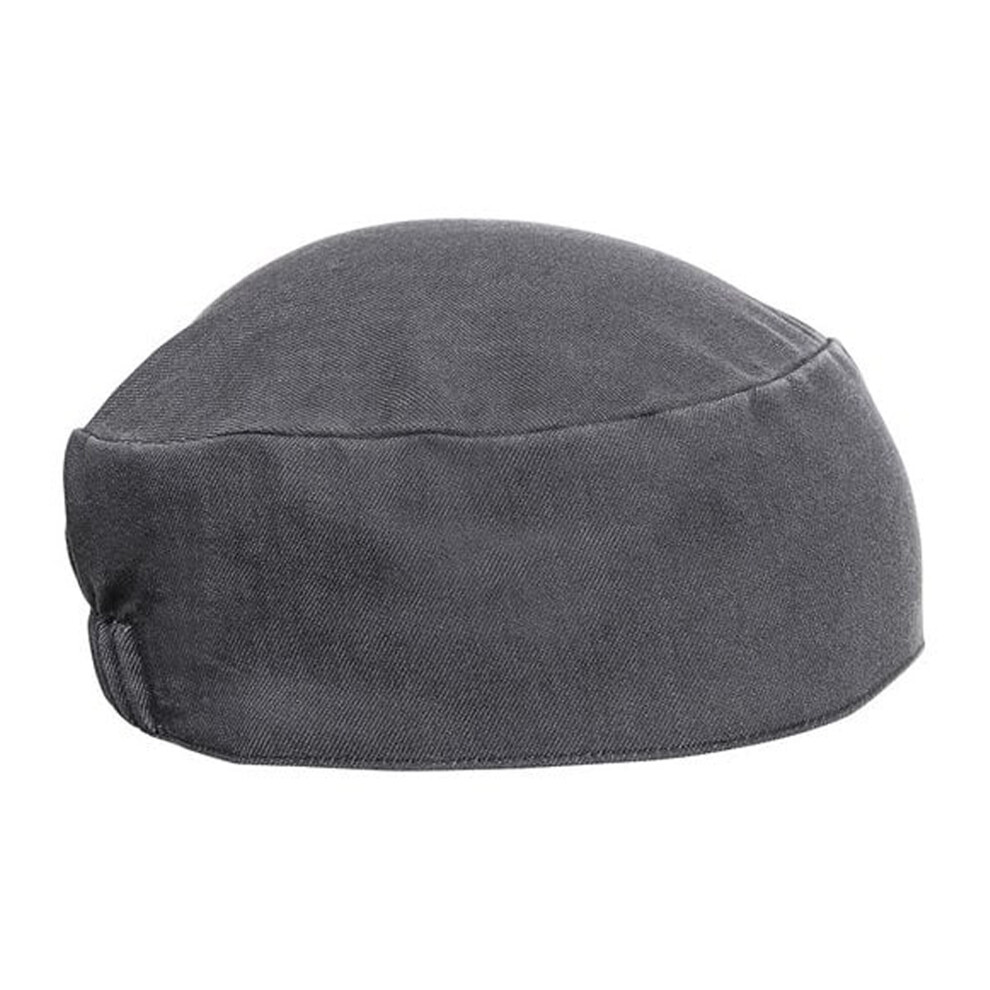 (One Size, Grey Denim) Premier Unisex Chefs Skull Cap