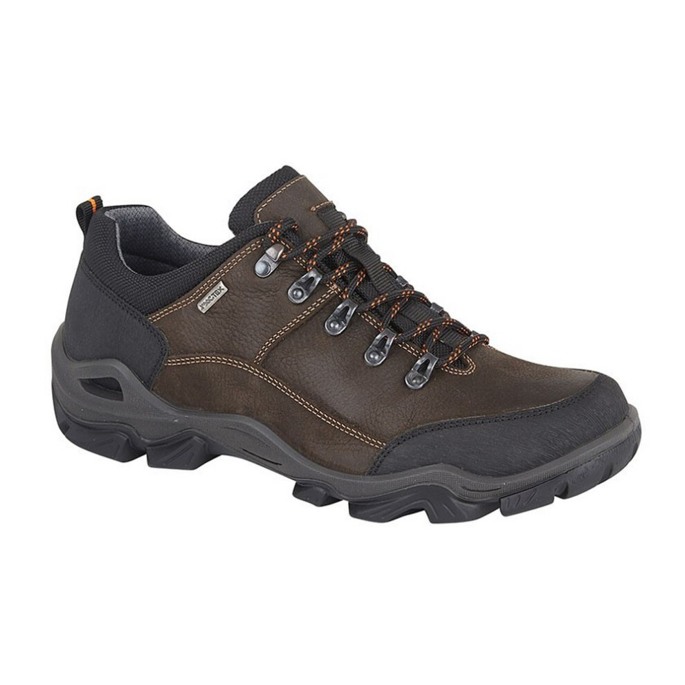 (10 UK, Dark Brown) IMAC Mens All Terrain Waterproof Leather Shoes