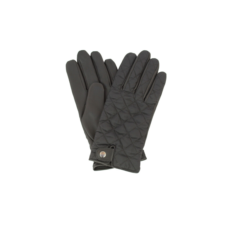 (L/XL, Black) Eastern Counties Leather Mens Quilted Gloves