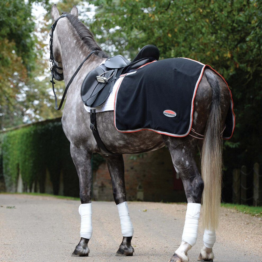 (S, Black/Silver/Red) Weatherbeeta Therapy Tec Fleece Quarter Sheet