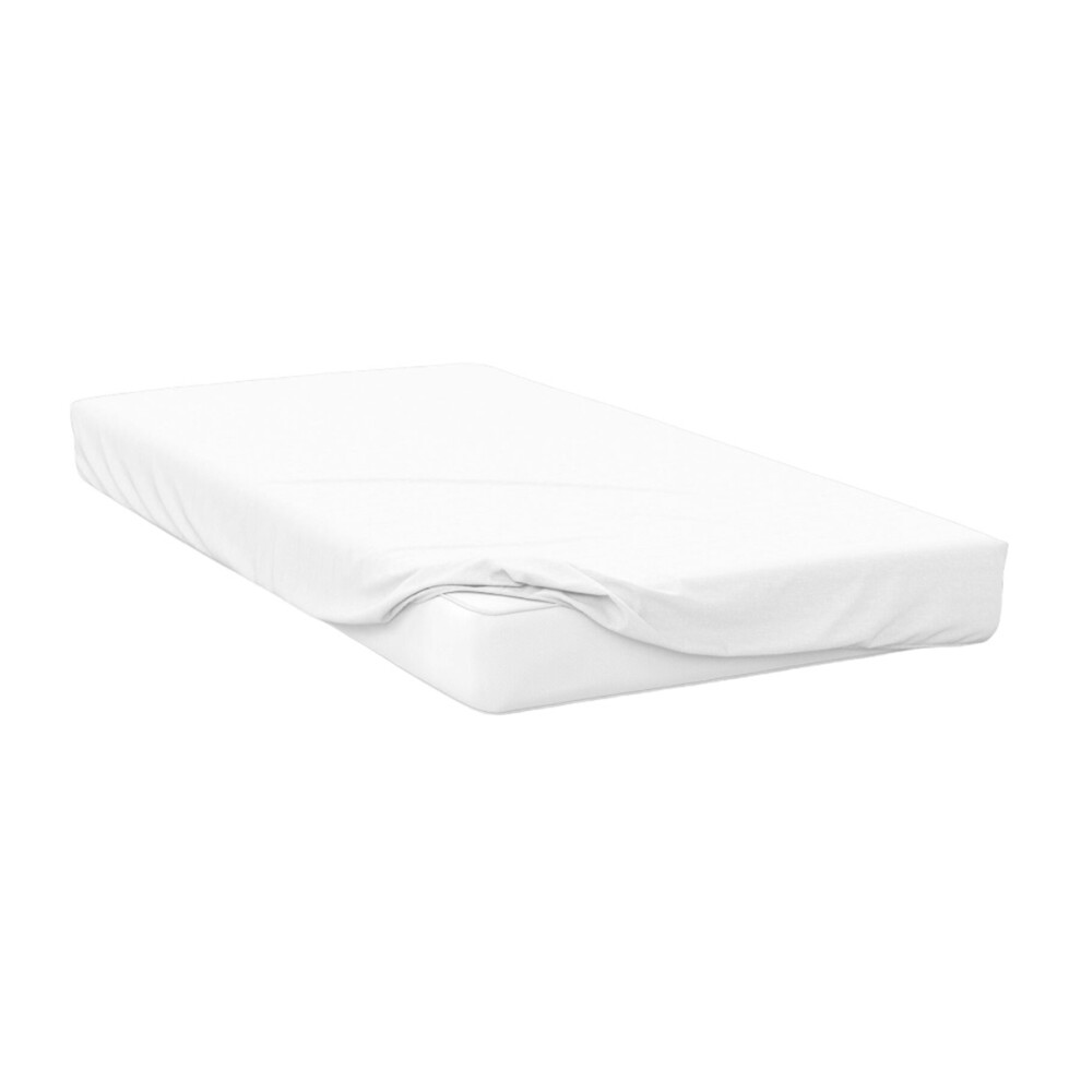 (Double, White) Belledorm 200 Thread Count Egyptian Cotton Deep Fitted Sheet-image-OPC-PF6XTH2-NEW