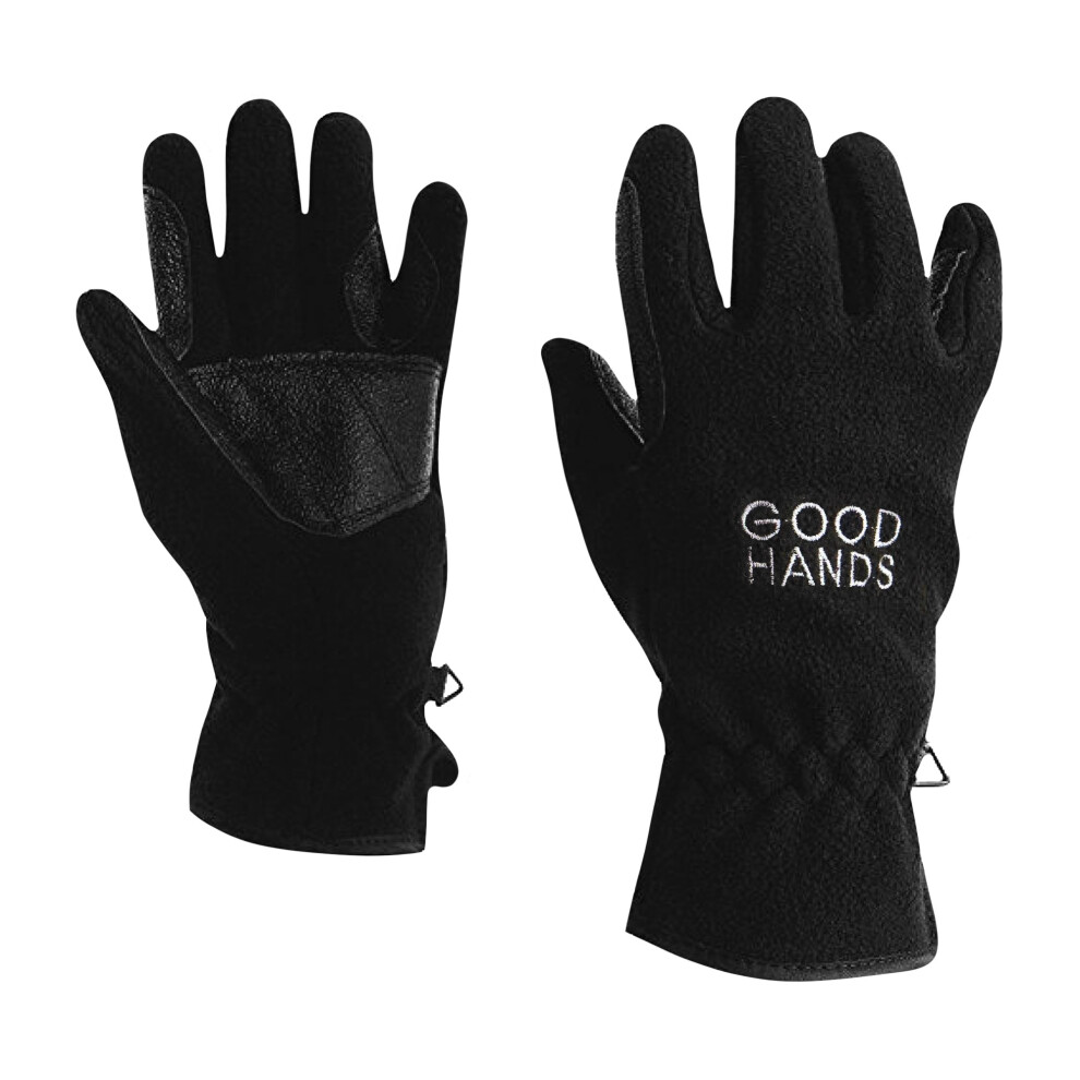 (Childs Medium, Black) Dublin Childrens/Kids Polar Fleece Riding Gloves