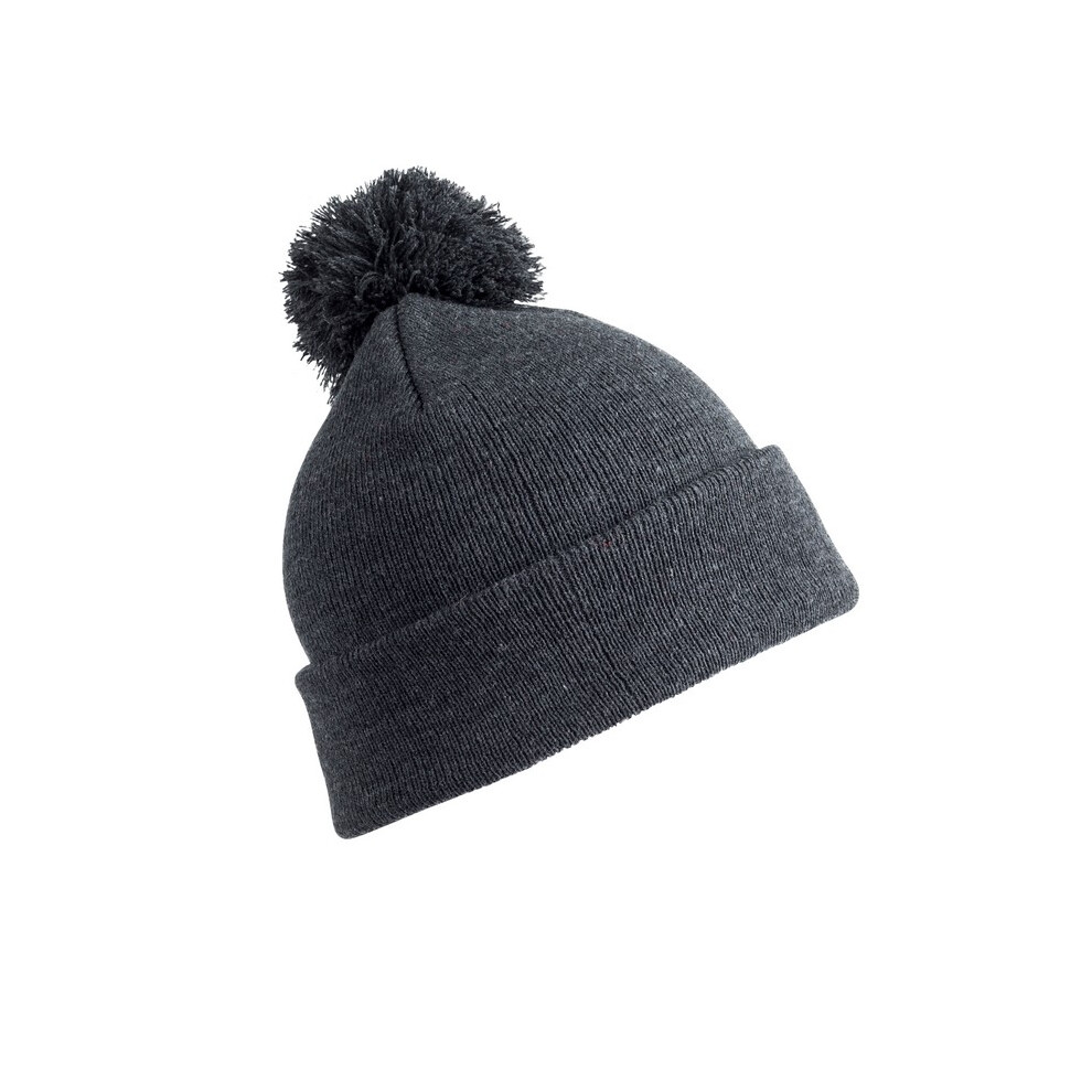 (One Size, Grey) Result Winter Essentials Junior Pom Pom Beanie