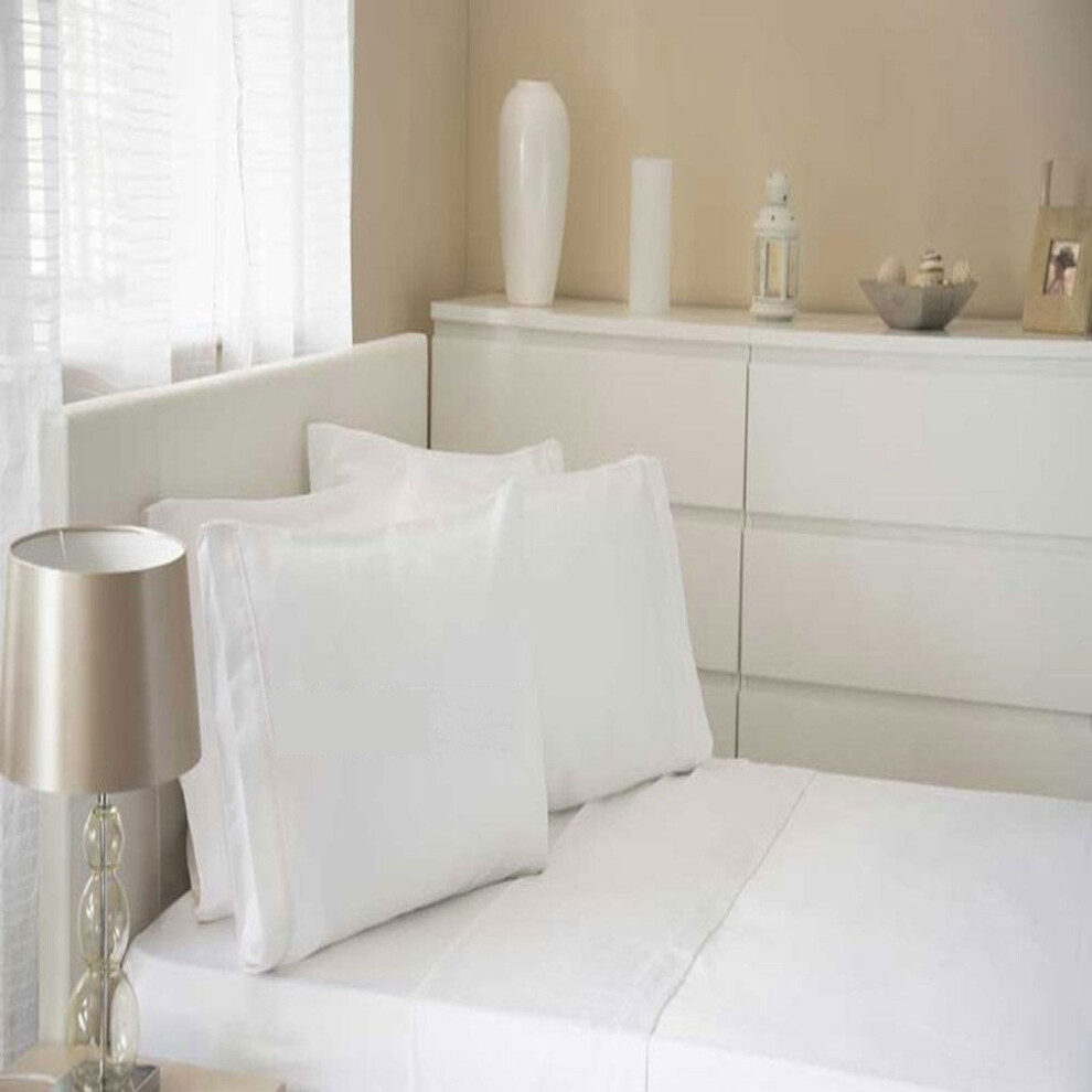 (Single, White) Belledorm Premium Blend 500 Thread Count Flat Sheet-image-OPC-PF6Y6WB-NEW