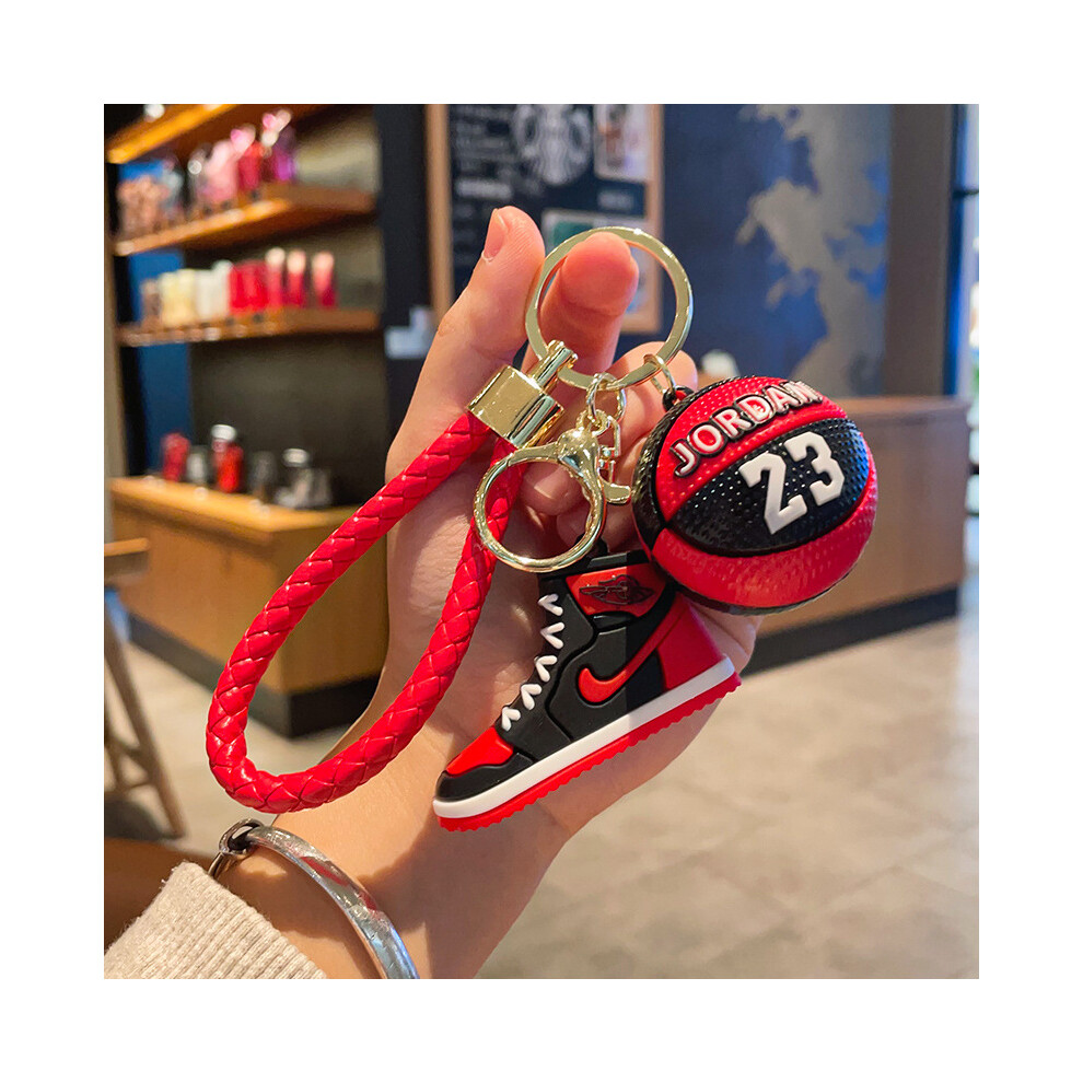 (BlackRed) Sneaker Unique Basketball Keychain For Promos And Business Gifts Cute And Trendy