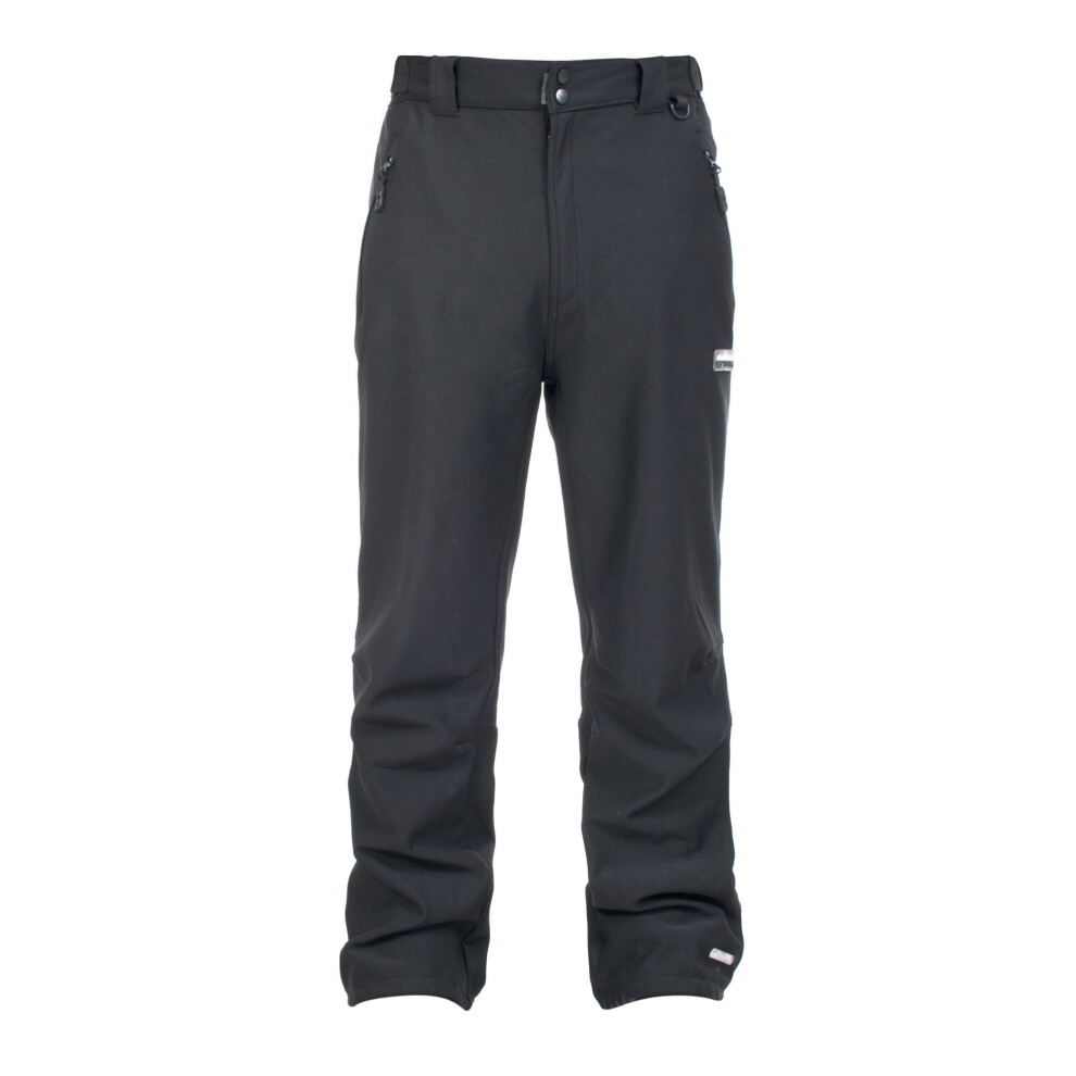 (S/SL, Black) Trespass Mens Hemic Water Resistant Softshell Trousers