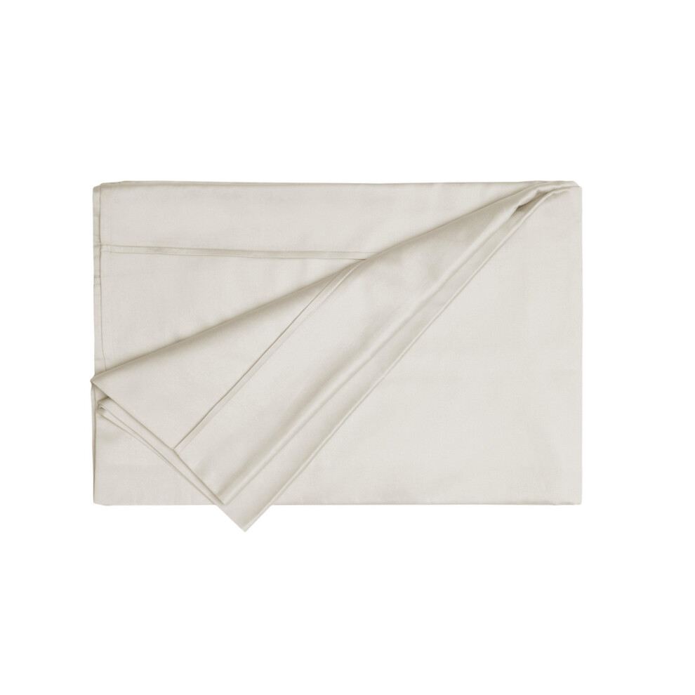(Double, Ivory) Belledorm 200 Thread Count Egyptian Cotton Flat Sheet-image-OPC-PF6YCRH-NEW