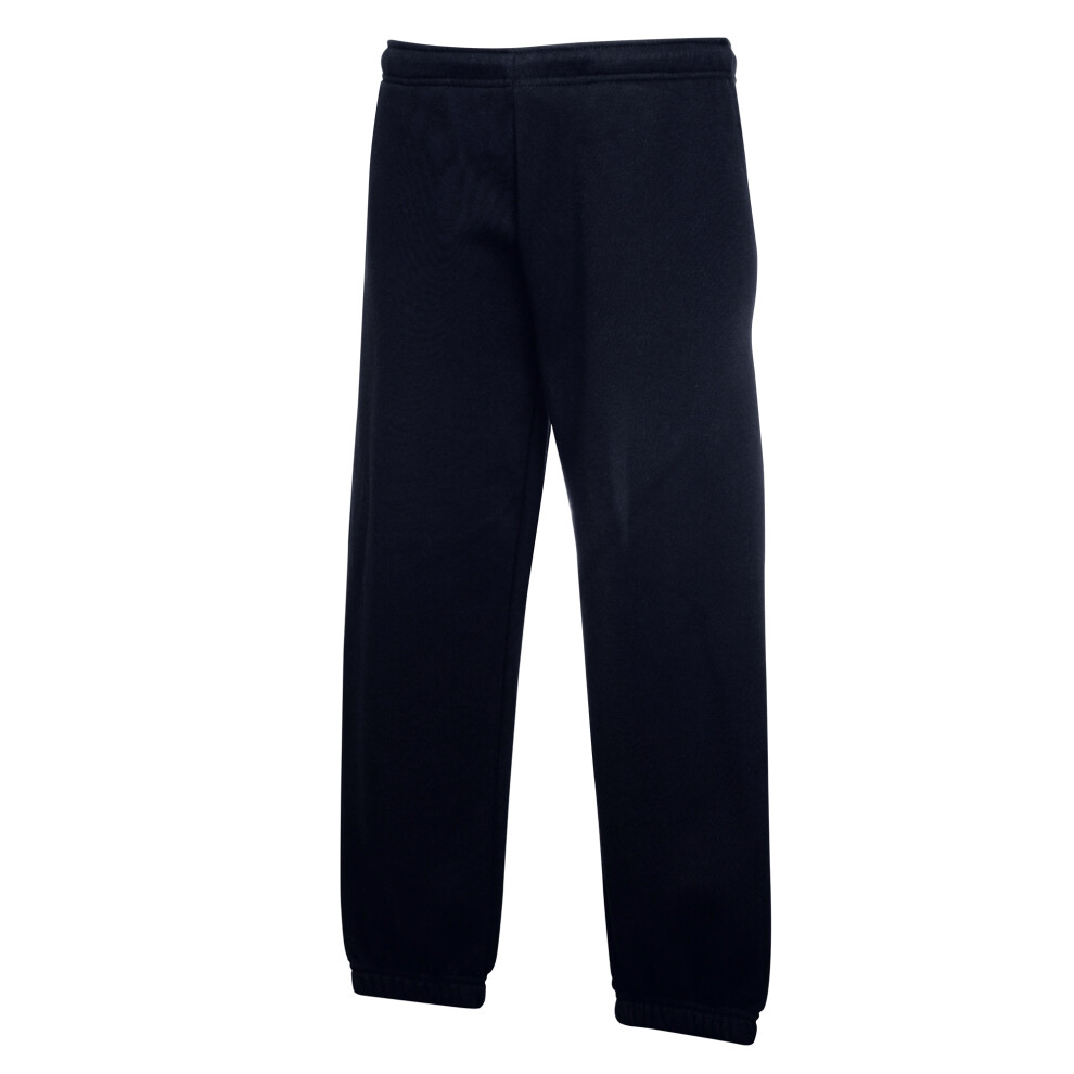 (14-15, Deep Navy) Fruit Of The Loom Kids Unisex Premium 70/30 Jog Pants / Jogging Bottoms (Pack of 2)