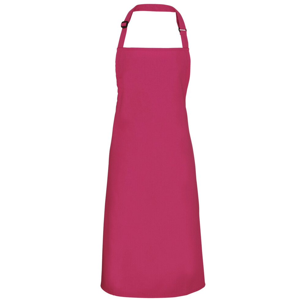 (One Size, Magenta) Premier Colours Bib Apron / Workwear (Pack of 2)