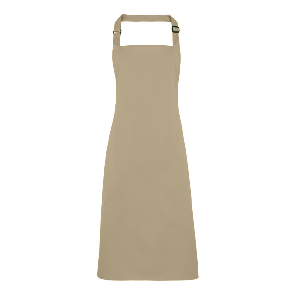 (One Size, Khaki) Premier Colours Bib Apron / Workwear (Pack of 2)