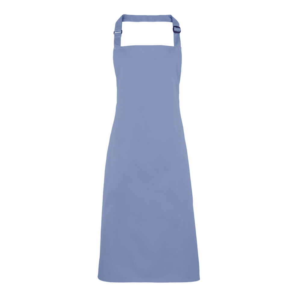 (One Size, Mid Blue) Premier Colours Bib Apron / Workwear (Pack of 2)