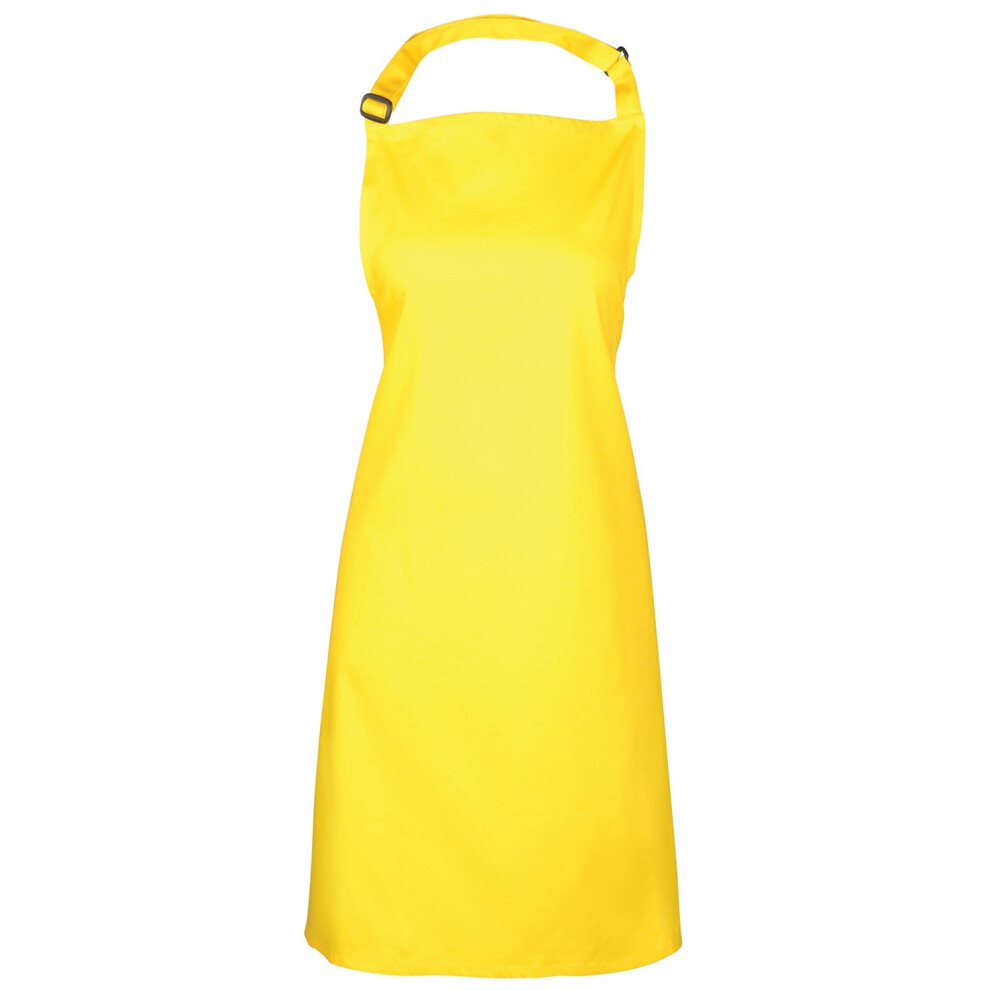 (One Size, Yellow) Premier Colours Bib Apron / Workwear (Pack of 2)