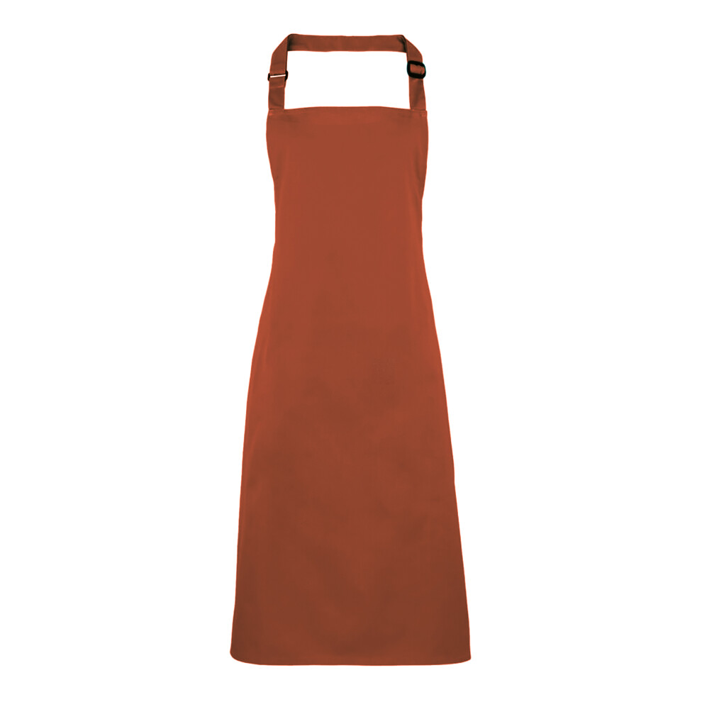 (One Size, Chestnut) Premier Colours Bib Apron / Workwear (Pack of 2)