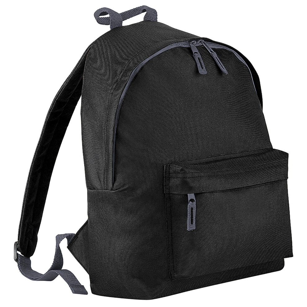(One Size, Black) Bagbase Junior Fashion Backpack / Rucksack (14 Litres) (Pack of 2)